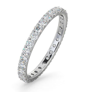 18ct White Gold Claw Set Full Eternity Ring Diamond 1.00ct H Si