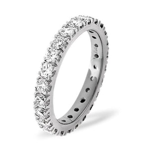 18ct White Gold Claw Set Full Eternity Ring Diamond 2.00ct G VS