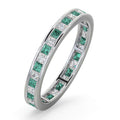 18ct White Gold Channel Set P.cut Full Eternity Ring Diamond 0.50ct Em 0.65ct G VS