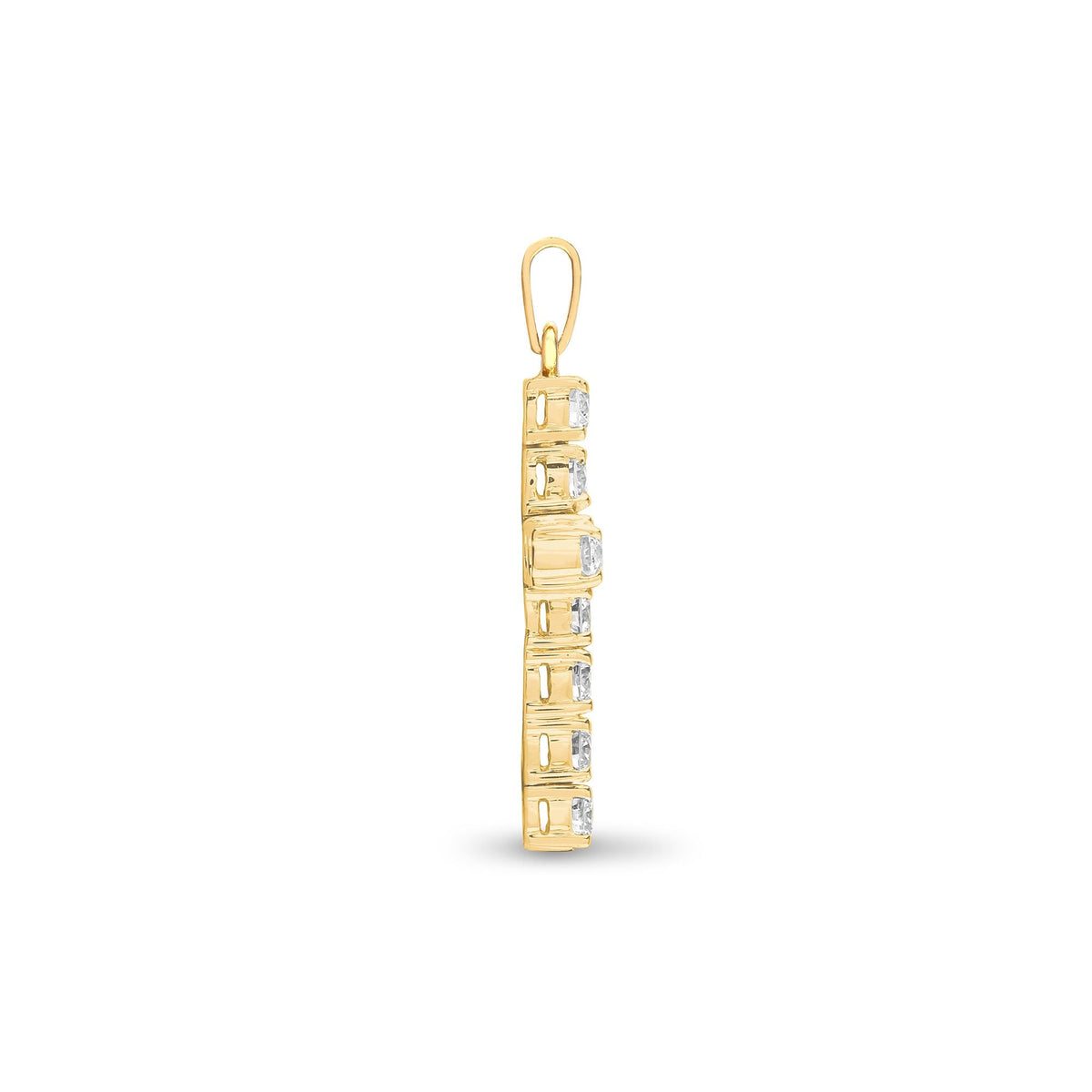 Diamantkreuz aus 18-karätigem Gelbgold