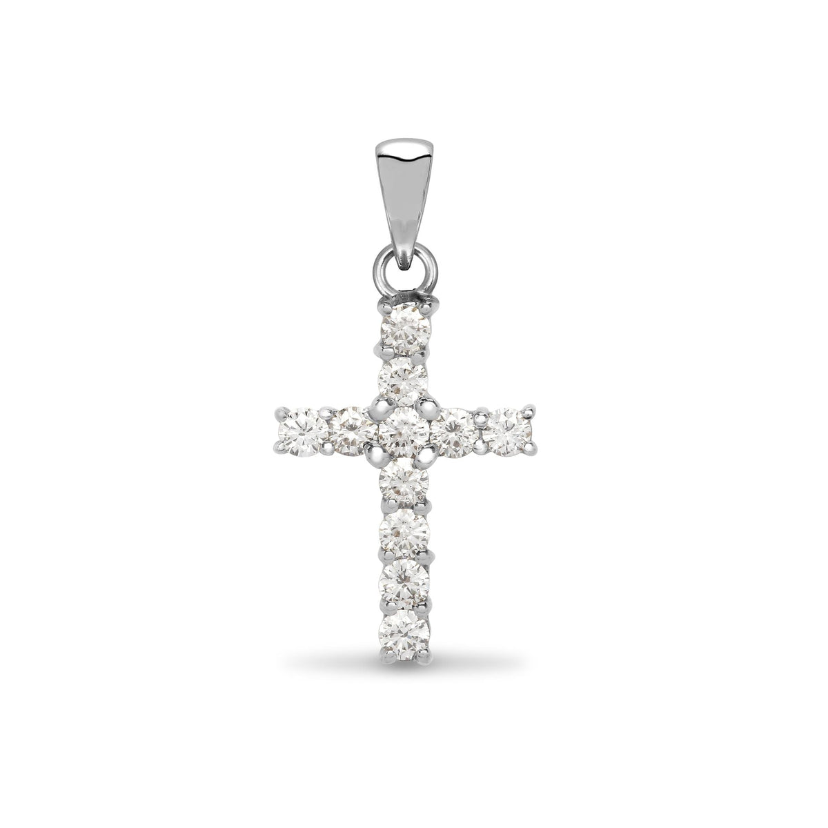 Diamantkreuz aus 18-karätigem Weißgold