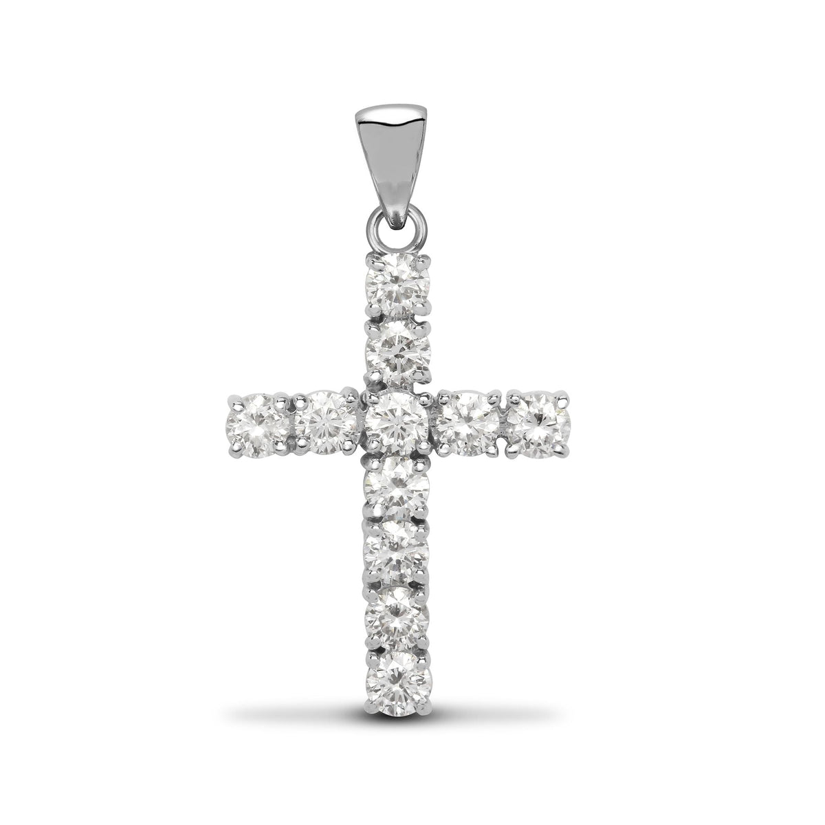 Diamantkreuz aus 18-karätigem Weißgold