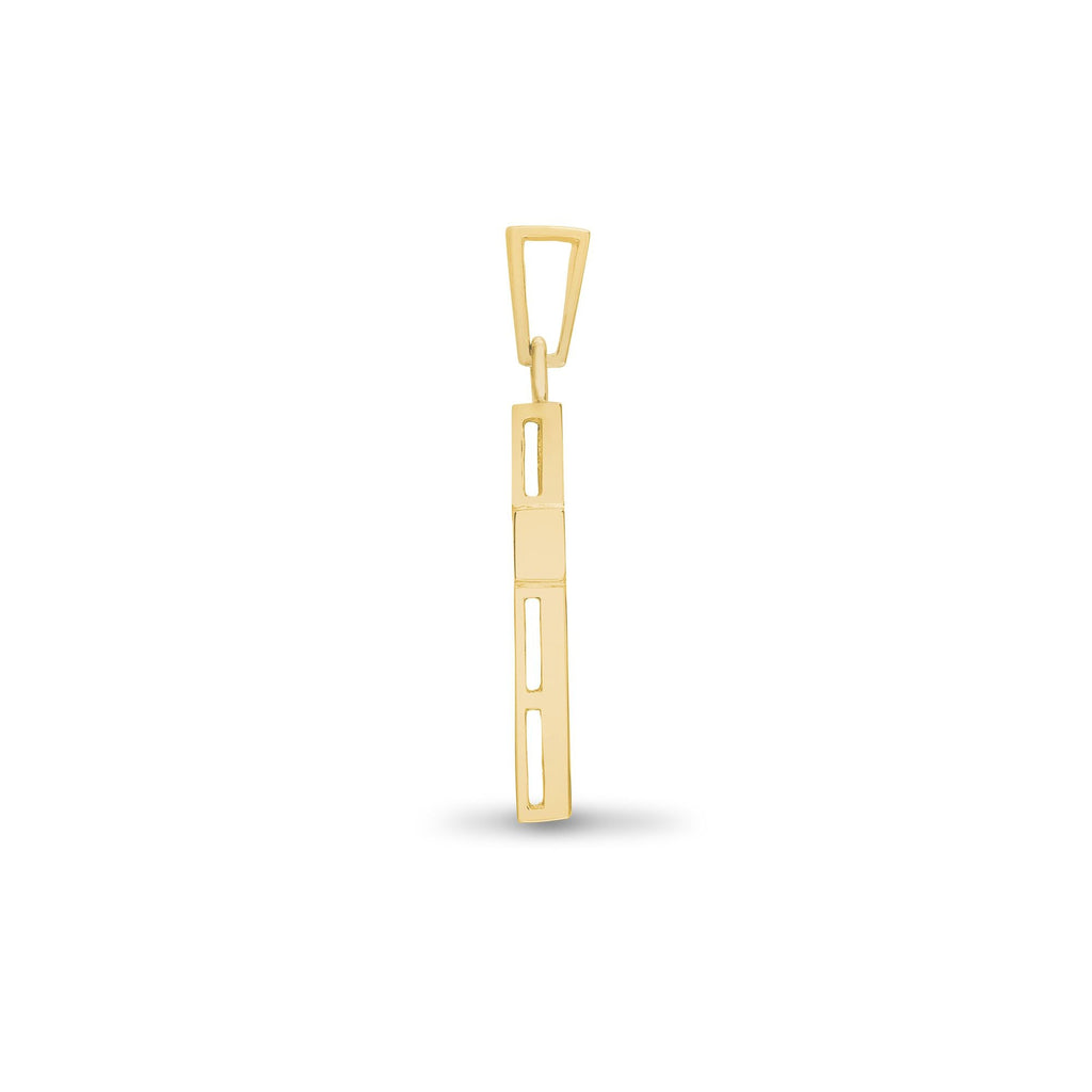 Diamantkreuz aus 18-karätigem Gelbgold