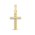 Diamantkreuz aus 18-karätigem Gelbgold