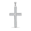 18ct White Gold Diamond Cross