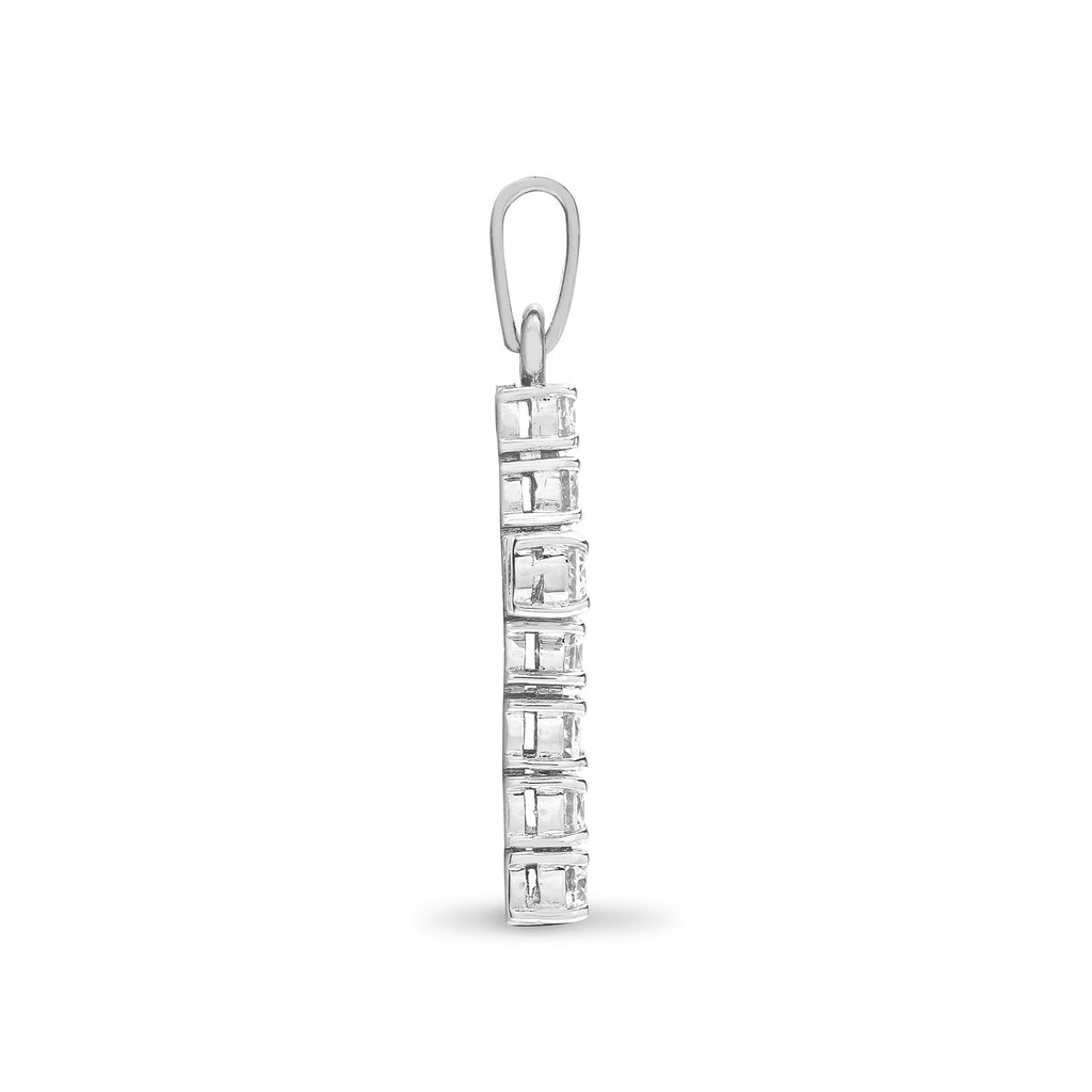 18ct White Gold Diamond Cross