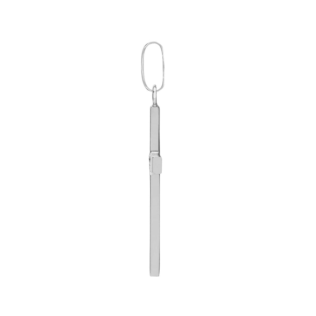 18ct White 0.03ct Diamond Invisible Set Cross