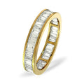 18ct Yellow Gold Channel Set Full Eternity Ring Baguette Diamond 2.00ct H Si