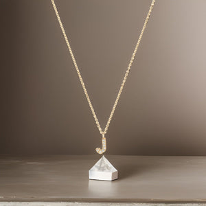 Cervin Blanc DIAMOND INITIAL J NECKLACE IN 18CT GOLD