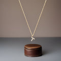 Cervin Blanc YELLOW GOLD DIAMOND INITIAL T NECKLACE IN 18CT GOLD