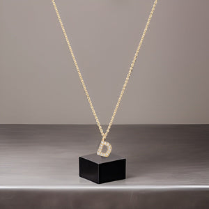 Cervin Blanc DIAMOND INITIAL D NECKLACE IN 18CT GOLD