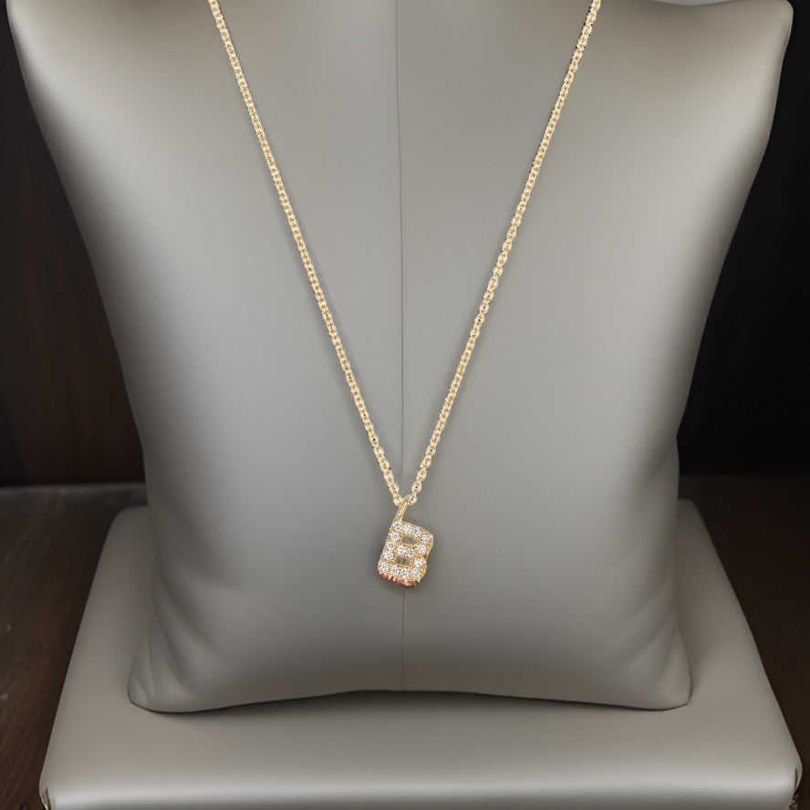 Cervin Blanc DIAMOND INITIAL NECKLACE IN 18CT GOLD