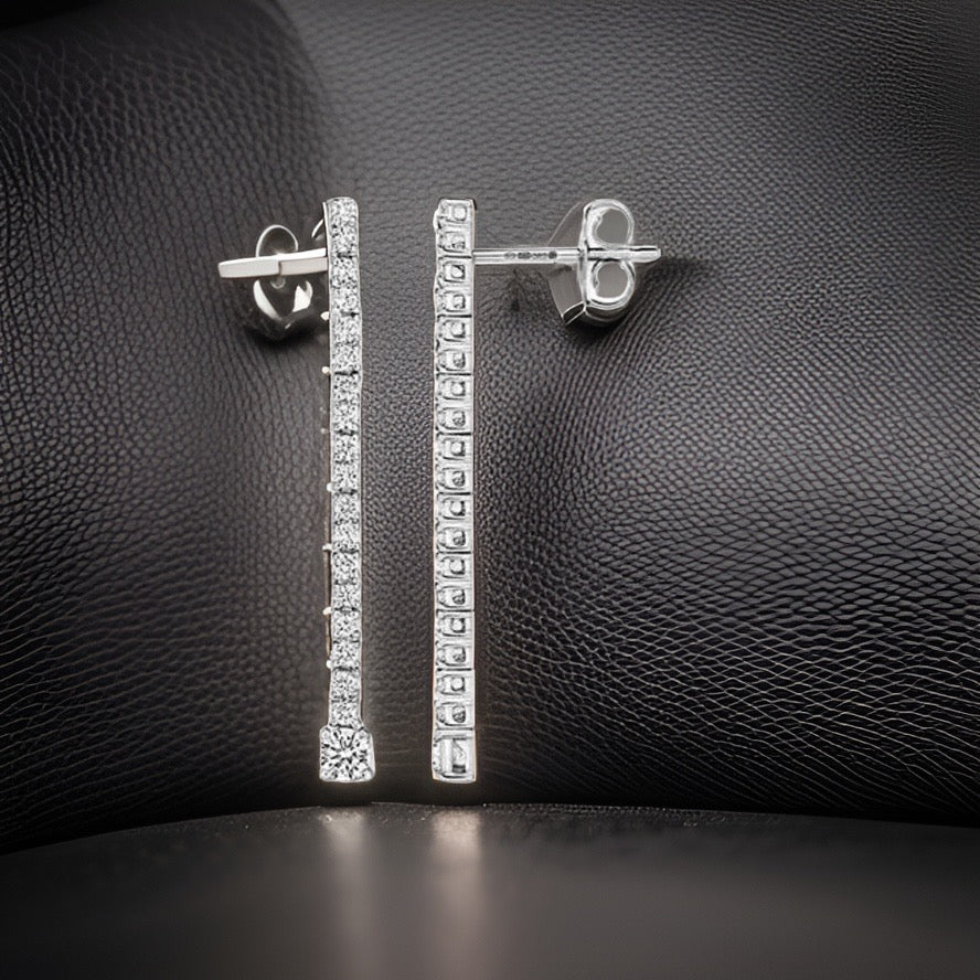 Beautiful white gold diamond studs