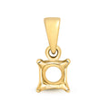 18ct Yellow Gold Pendant Mount 1.25ct 4 prong