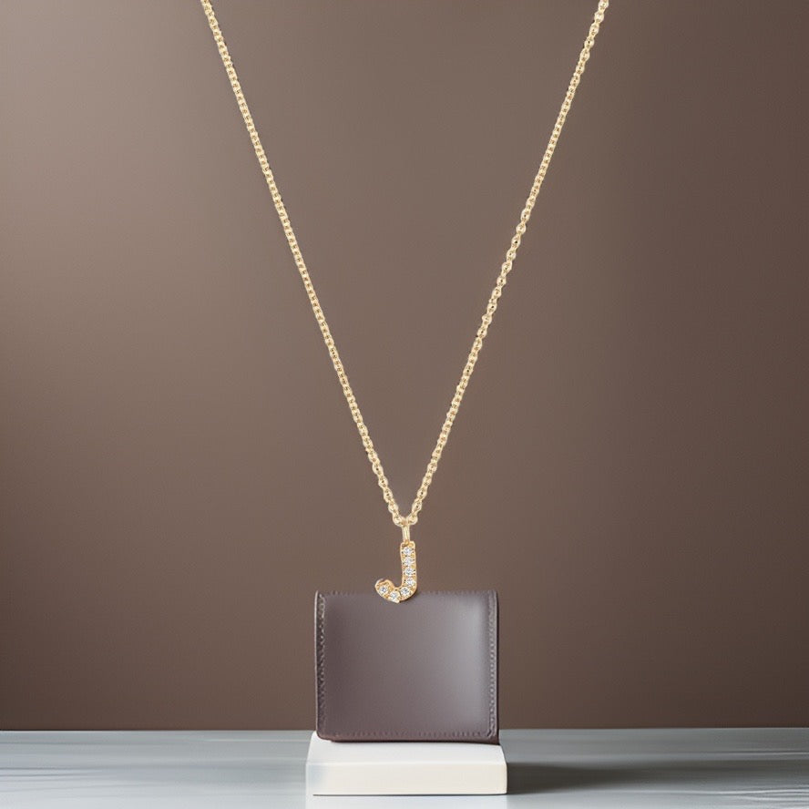 Cervin Blanc DIAMOND INITIAL J NECKLACE IN 18CT GOLD