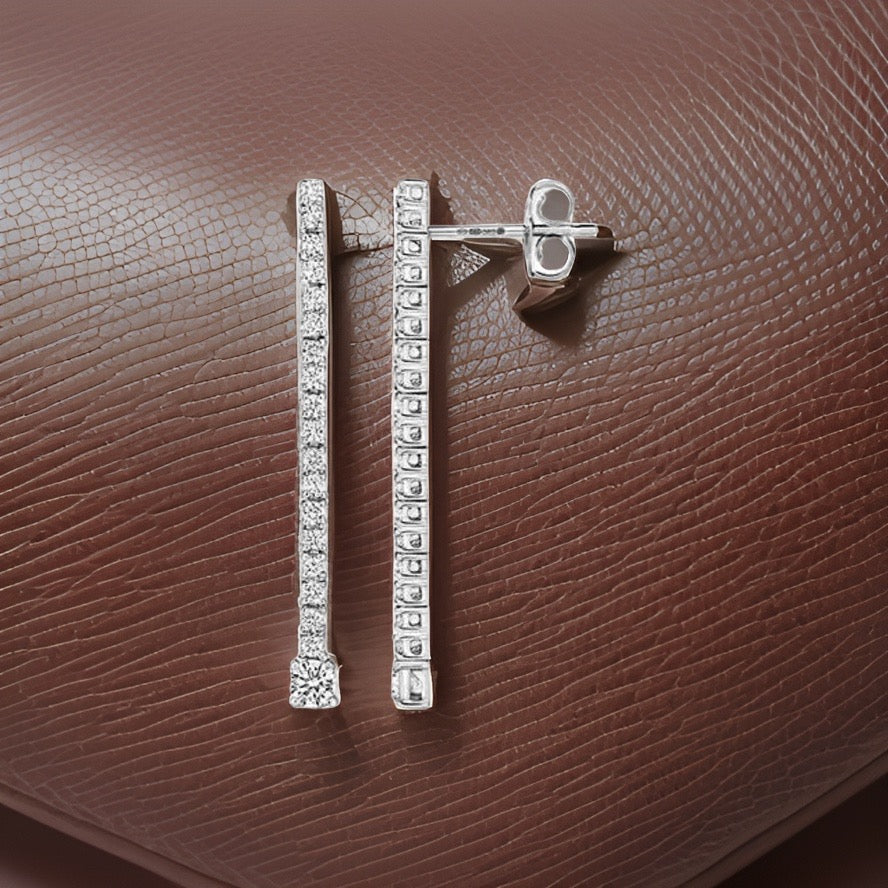 Elegant white gold diamond studs
