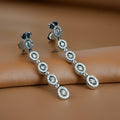  Orecchini pendenti con diamanti da 1,25 ct in oro bianco 18 ct