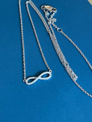 DIAMOND INFINITY NECKLACE IN 18CT WHITE GOLD