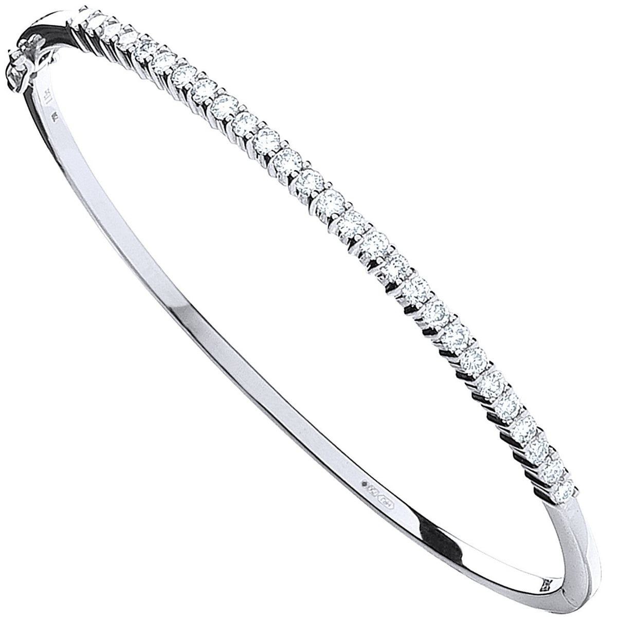  Bracciale in oro bianco 18 carati con diamanti da 1,15 carati