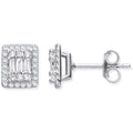 0.50ctw rectangular diamond earrings
