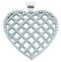 18ct White Gold 1.85ct Diamond Heart Pendant