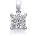  Pendente in oro bianco 18 carati con diamanti 0,50 ct tdw G/VS incastonati