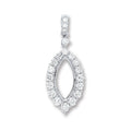 18ct White Gold 0.55ct Diamond Drop Pendant