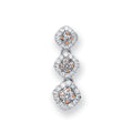 18ct White Gold 0.23ct White and Chocolate Diamond  Pendant