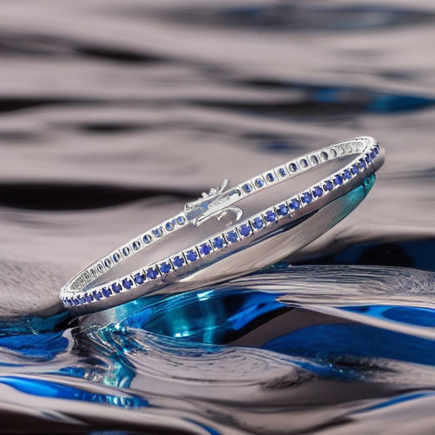 3.10ct sapphire bracelet with luxury design
