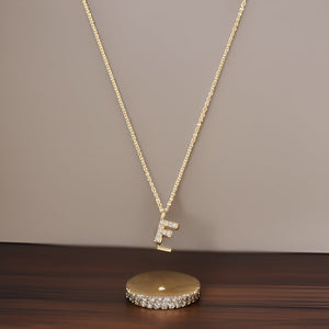 Cervin Blanc DIAMOND INITIAL F NECKLACE IN 18CT GOLD