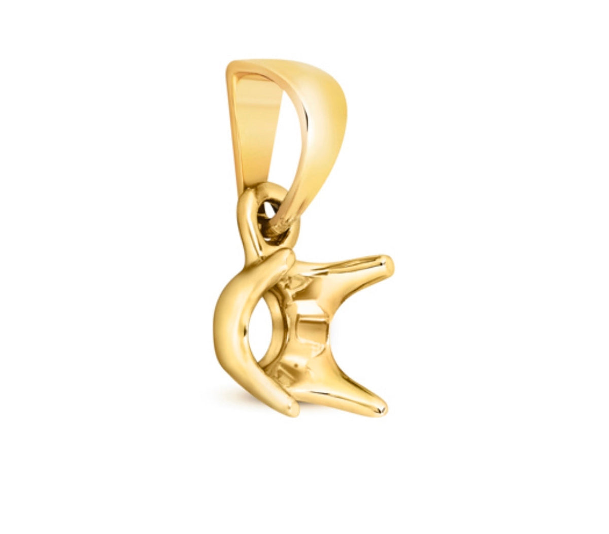 18ct Yellow Gold Pendant Mount 1ct 4 prong