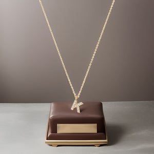 Cervin Blanc DIAMOND INITIAL K NECKLACE IN 18CT GOLD