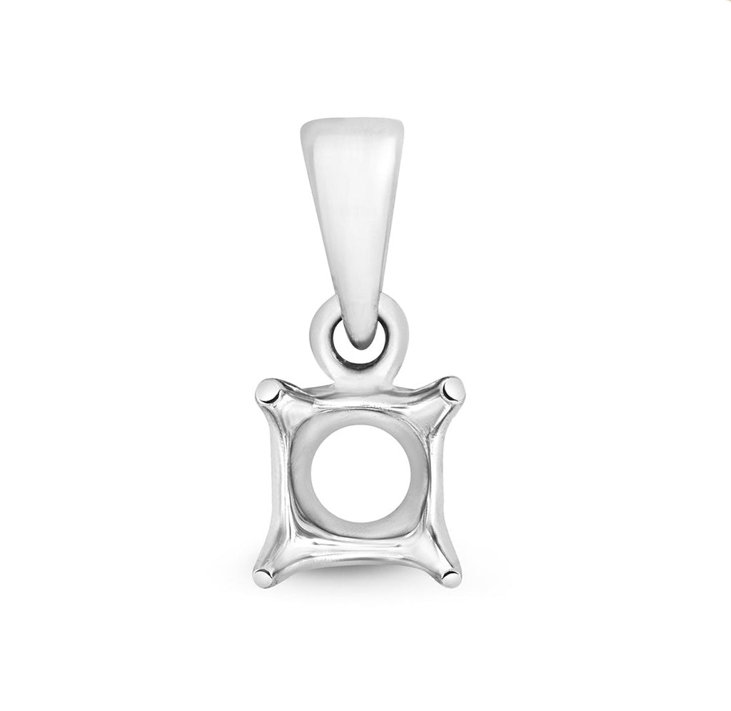 18ct White Gold Pendant Mount 1ct 4 prong