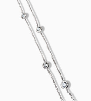 18ct White Gold Diamond Chain Necklace 0.57ct by the yard 24 inch