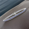 3.10ct sapphire tennis bracelet in white gold