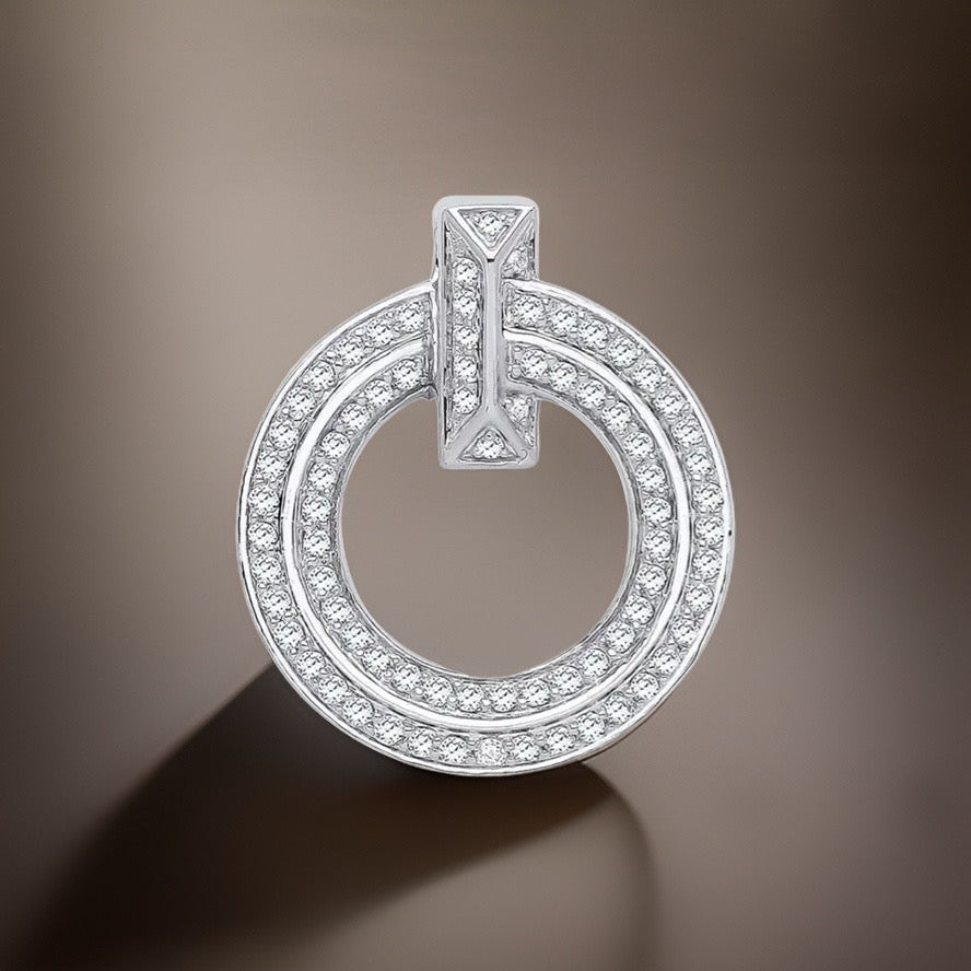 18ct White Gold 0.71ct Circle of Life Eternity Diamond Pendant