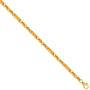 18ct Yellow Gold Stars & Bars Bracelet