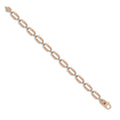 Rose Gold Rectangular Link Bracelet Chic
