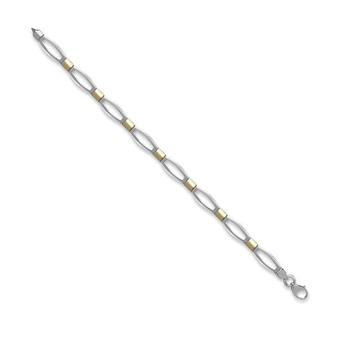 White and Yellow Gold Bi Colour Bracelet