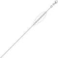 Rolo-Kette aus 18-karätigem Weißgold, 1,5 mm Stärke, Anhängerkette