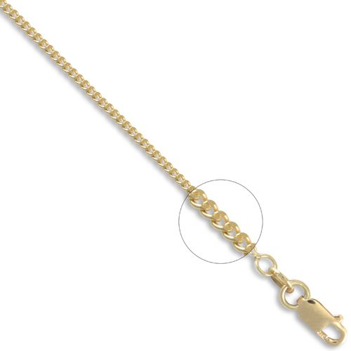 Anhängerkette aus 18-karätigem Gelbgold, Panzerkette, 1,5 mm Stärke
