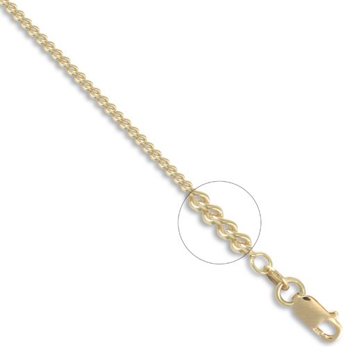 Anhängerkette aus 18-karätigem Gelbgold, Panzerkette, 1,8 mm Stärke