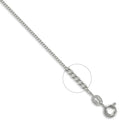 Anhängerkette aus 18-karätigem Weißgold, Panzerkette, 1 mm Stärke