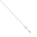 Leichte Micro-Belcher-Anhängerkette aus 18-karätigem Weißgold (1,6 mm Stärke).
