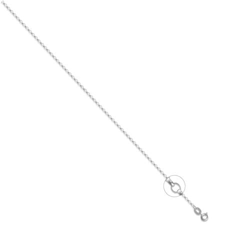 Leichte Micro-Belcher-Anhängerkette aus 18-karätigem Weißgold (1,6 mm Stärke).