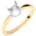 18ct Yellow Gold Ring Mount 0.75ct