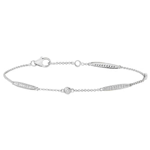 DIAMOND RUBOVER AND PAVE SET BRACELET IN 18CT WHITE GOLD