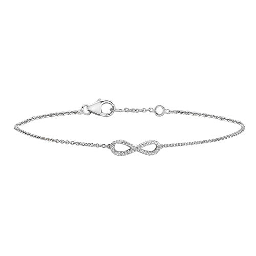 BRACELET DIAMANT INFINI EN OR BLANC 18 CARATS