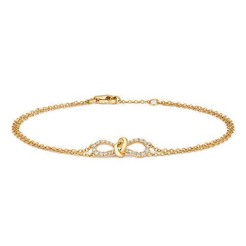 BRACELET NŒUD EN OR 18 CARATS ET DIAMANTS