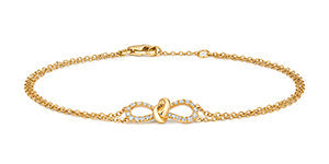 BRACELET NŒUD EN OR 18 CARATS ET DIAMANTS